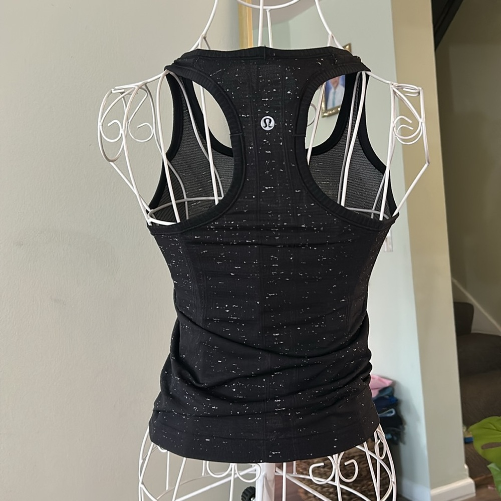 lululemon athletica Black Speckle Racerback Tank